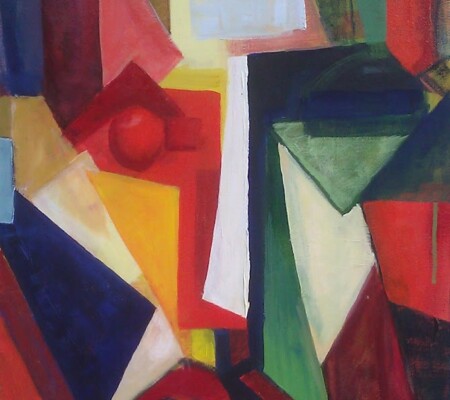 Geometric Face2 24x30 Acrylic on Canvas