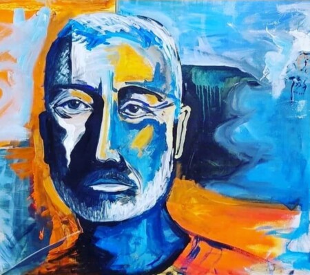 No time, Self portrait 30x24 Acrylic on Canvas
