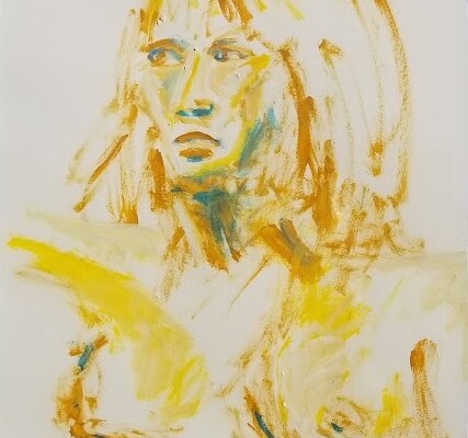 Nude face 20x24 Acrylic on paper