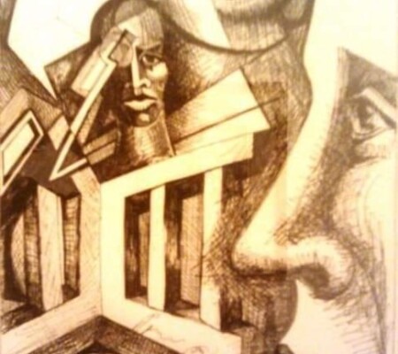 Duchamp’s nose 11x14 Ink pen on paper