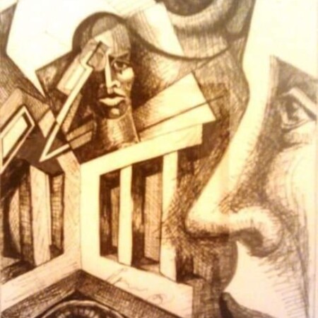 Duchamp’s nose 11x14 Ink pen on paper