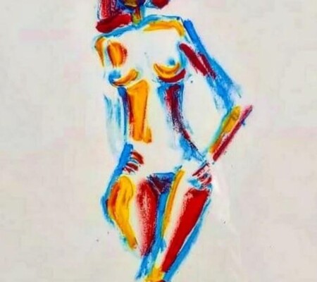 Nude 16x20 Acrylic on paper