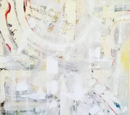 We all came from light 36x48 Mixed media, Oil, acrylic on canvas