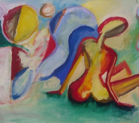 Seated woman 36x24 Acrylic on canvas