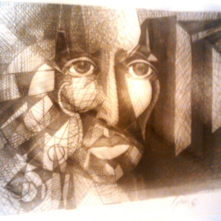 Gaze 11x14 Ink on paper