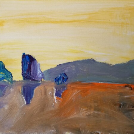 Giant Rocks4 14x11 Acrylic on paper