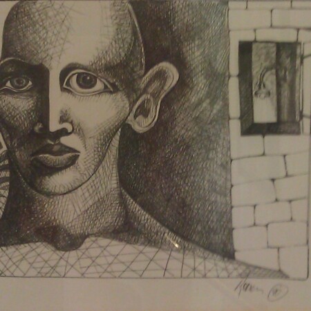 ink 14 - Listening to you 16x14 Ink Pen